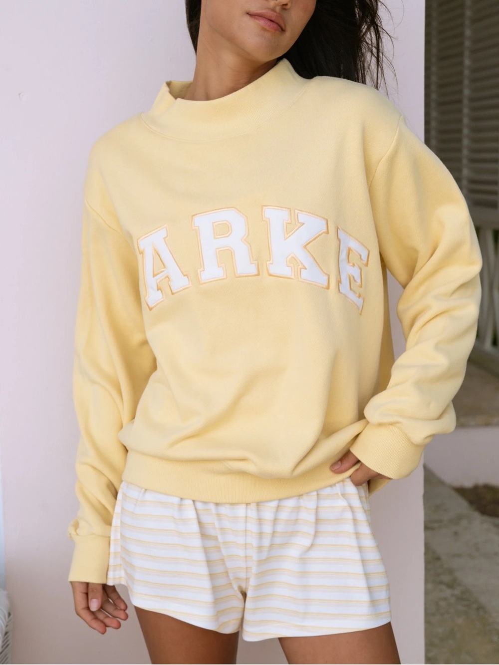 PARKE Yellow Pullover Sweatshirt